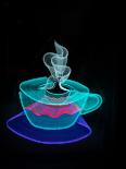 Neon coffee cup sign-Merrill Images-Photographic Print