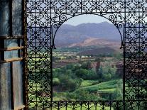 View through Ornate Iron Grille (Moucharabieh), Morocco-Merrill Images-Photographic Print