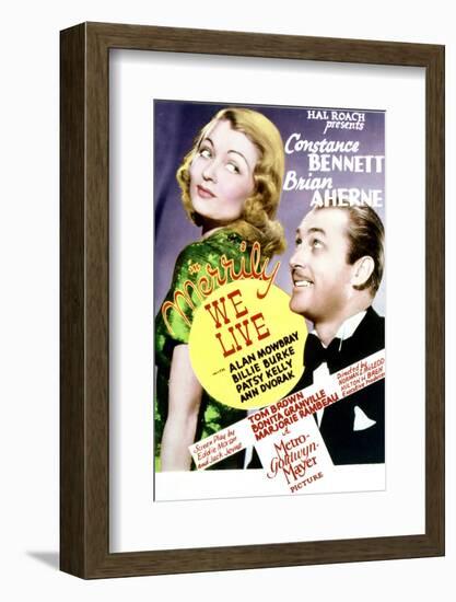 Merrily We Live - Movie Poster Reproduction-null-Framed Photo