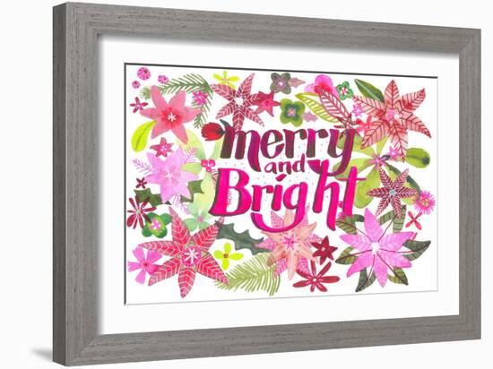 Merry And Bright Card-Kerstin Stock-Framed Art Print