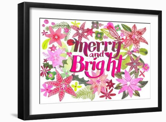 Merry And Bright Card-Kerstin Stock-Framed Art Print