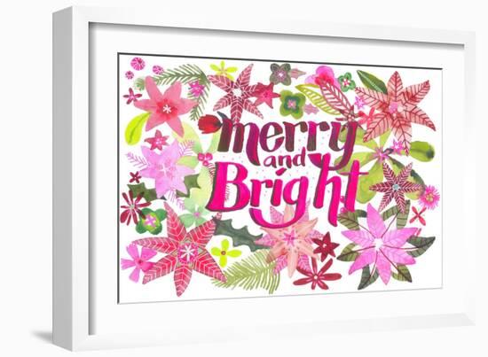 Merry And Bright Card-Kerstin Stock-Framed Art Print