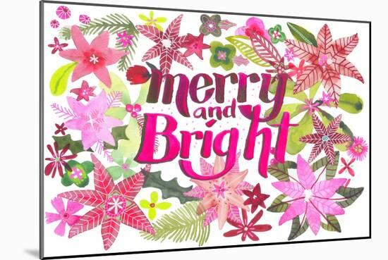 Merry And Bright Card-Kerstin Stock-Mounted Art Print