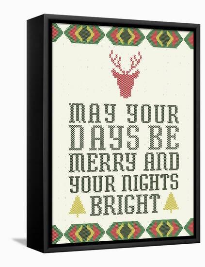 Merry and Bright-Ashley Sta Teresa-Framed Stretched Canvas