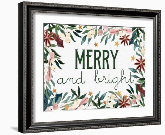 Merry and Bright-Kim Allen-Framed Art Print