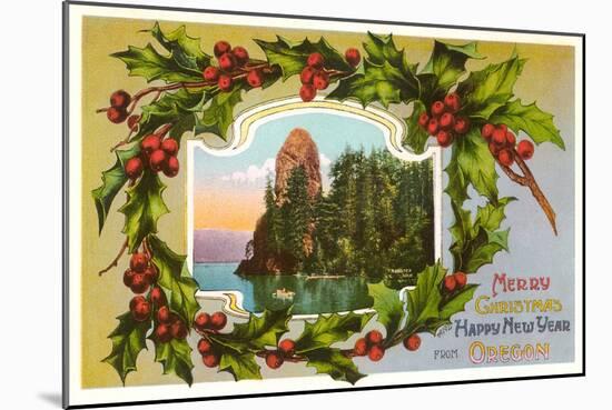 Merry Christmas and Happy New Year from Oregon-null-Mounted Art Print
