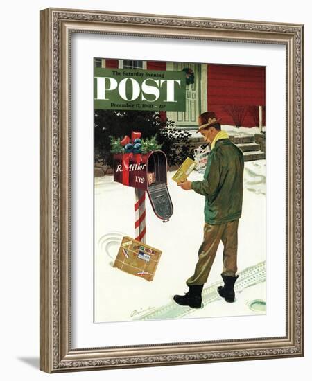 "Merry Christmas from the IRS," Saturday Evening Post Cover, December 17, 1960-Ben Kimberly Prins-Framed Giclee Print