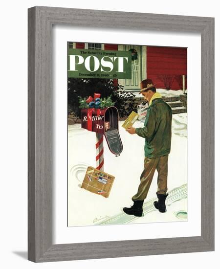 "Merry Christmas from the IRS," Saturday Evening Post Cover, December 17, 1960-Ben Kimberly Prins-Framed Giclee Print