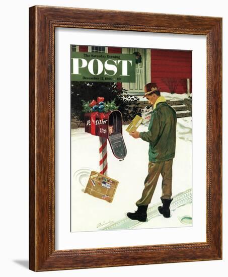 "Merry Christmas from the IRS," Saturday Evening Post Cover, December 17, 1960-Ben Kimberly Prins-Framed Giclee Print