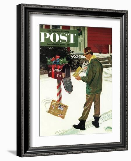 "Merry Christmas from the IRS," Saturday Evening Post Cover, December 17, 1960-Ben Kimberly Prins-Framed Giclee Print