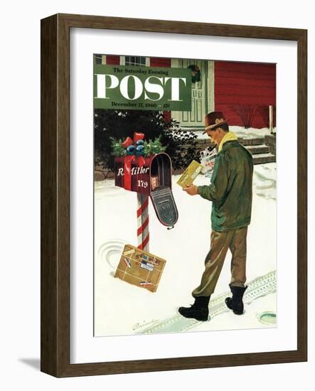 "Merry Christmas from the IRS," Saturday Evening Post Cover, December 17, 1960-Ben Kimberly Prins-Framed Premium Giclee Print