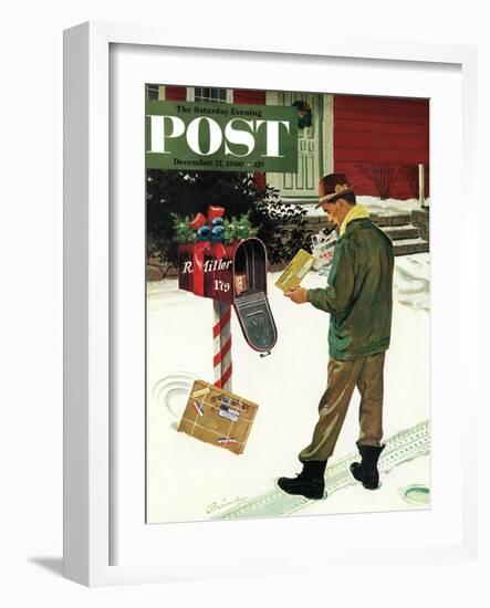 "Merry Christmas from the IRS," Saturday Evening Post Cover, December 17, 1960-Ben Kimberly Prins-Framed Premium Giclee Print