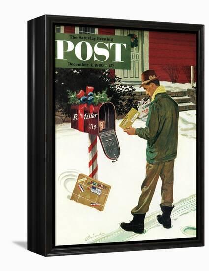 "Merry Christmas from the IRS," Saturday Evening Post Cover, December 17, 1960-Ben Kimberly Prins-Framed Premier Image Canvas
