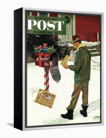 "Merry Christmas from the IRS," Saturday Evening Post Cover, December 17, 1960-Ben Kimberly Prins-Framed Premier Image Canvas