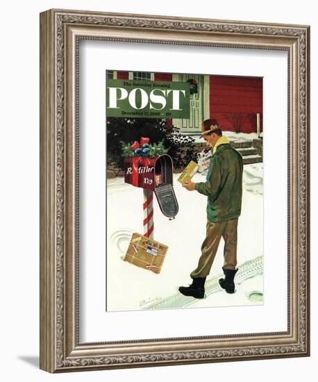 "Merry Christmas from the IRS," Saturday Evening Post Cover, December 17, 1960-Ben Kimberly Prins-Framed Giclee Print