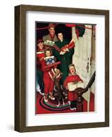 ”Merry Christmas, Grandma!’-Norman Rockwell-Framed Giclee Print
