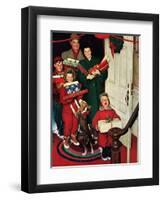 ”Merry Christmas, Grandma!’-Norman Rockwell-Framed Giclee Print