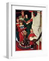 ”Merry Christmas, Grandma!’-Norman Rockwell-Framed Giclee Print