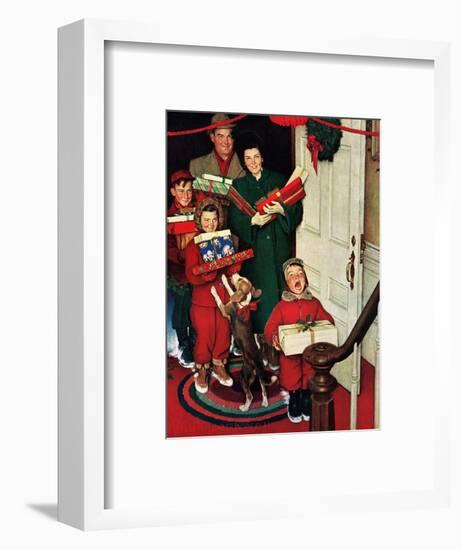 ”Merry Christmas, Grandma!’-Norman Rockwell-Framed Premium Giclee Print