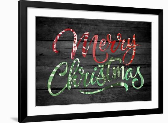 Merry Christmas License Plates-Design Turnpike-Framed Giclee Print