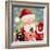 Merry Christmas - Santa And Little Helpers-Stella Chang-Framed Art Print