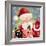 Merry Christmas - Santa And Little Helpers-Stella Chang-Framed Art Print