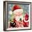 Merry Christmas - Santa And Little Helpers-Stella Chang-Framed Art Print