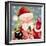 Merry Christmas - Santa And Little Helpers-Stella Chang-Framed Art Print