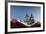 Merry Christmas Sign at Snow-Covered Christmas Market and Tyn Church-Richard Nebesky-Framed Photographic Print