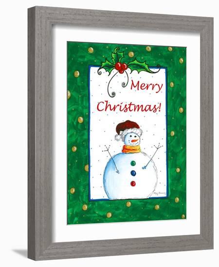 Merry Christmas Snowman-Megan Aroon Duncanson-Framed Giclee Print