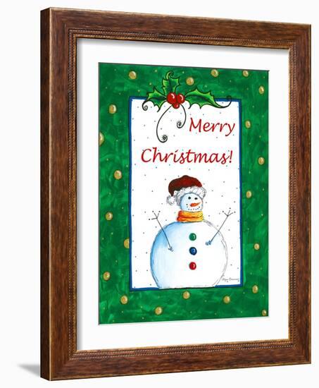 Merry Christmas Snowman-Megan Aroon Duncanson-Framed Giclee Print