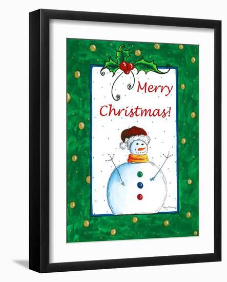 Merry Christmas Snowman-Megan Aroon Duncanson-Framed Giclee Print