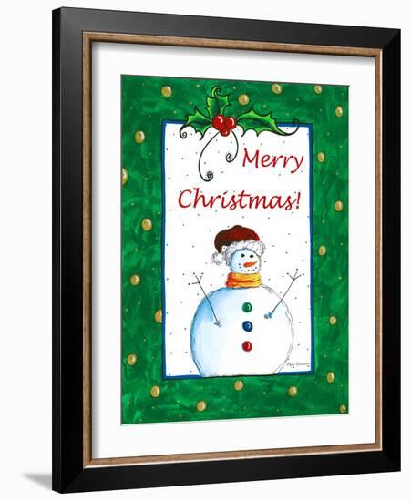 Merry Christmas Snowman-Megan Aroon Duncanson-Framed Giclee Print