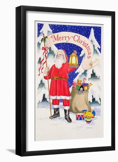 Merry Christmas (W/C on Paper)-Lavinia Hamer-Framed Giclee Print