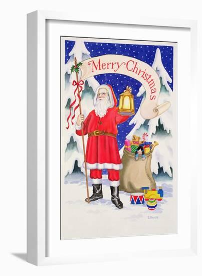 Merry Christmas (W/C on Paper)-Lavinia Hamer-Framed Giclee Print