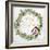 Merry Christmas Wreath and Bird House-Lanie Loreth-Framed Art Print