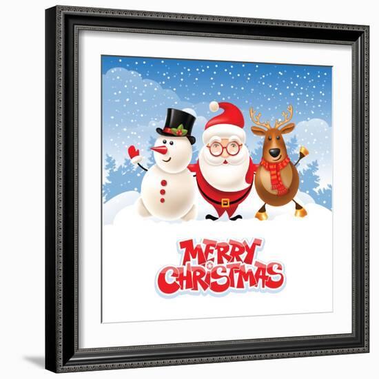 Merry Christmas-Pagina-Framed Art Print