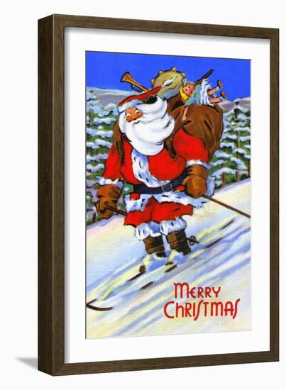 Merry Christmas-Curt Teich & Company-Framed Art Print