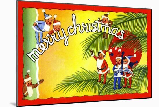 Merry Christmas-Curt Teich & Company-Mounted Art Print