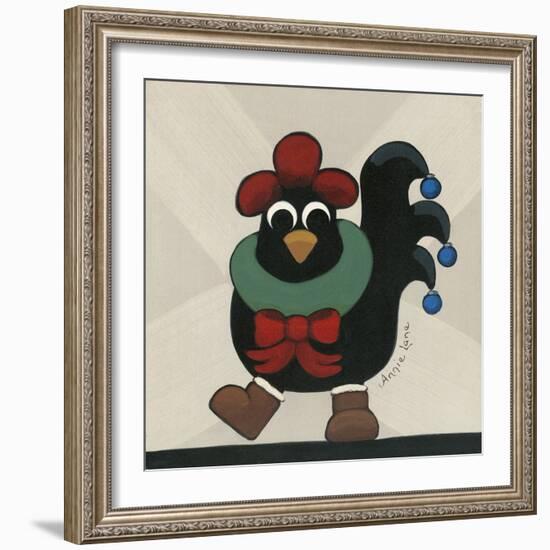 Merry Clucking Christmas-Annie Lane-Framed Giclee Print