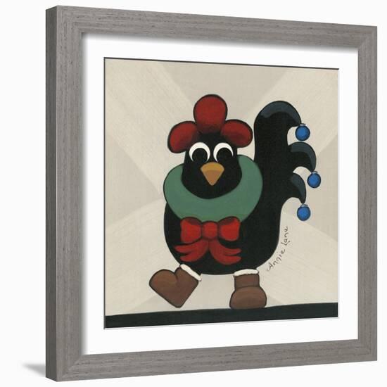 Merry Clucking Christmas-Annie Lane-Framed Giclee Print