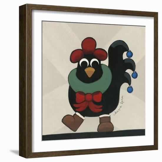 Merry Clucking Christmas-Annie Lane-Framed Giclee Print