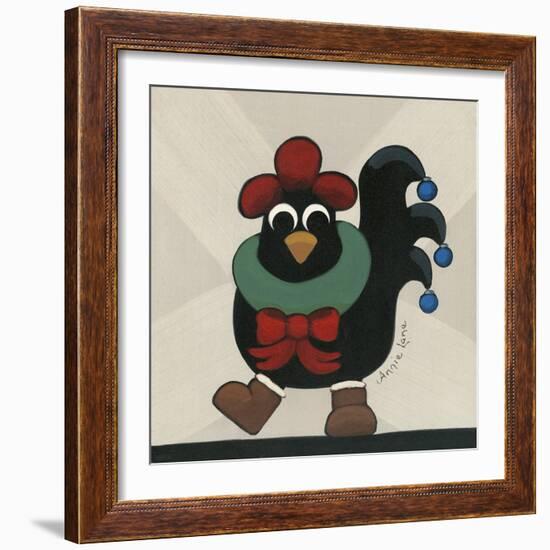 Merry Clucking Christmas-Annie Lane-Framed Giclee Print