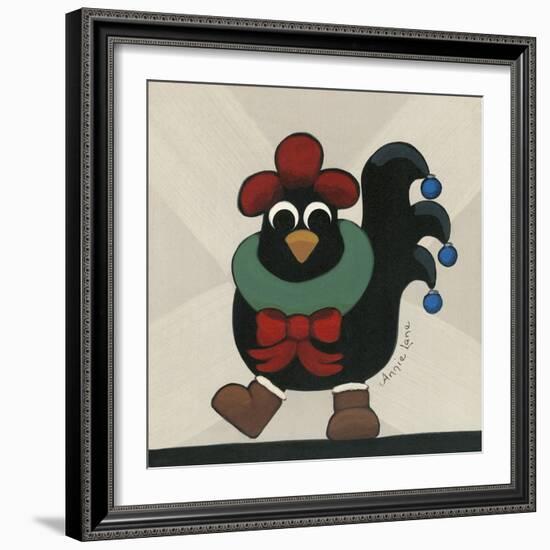 Merry Clucking Christmas-Annie Lane-Framed Giclee Print