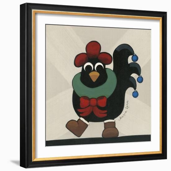 Merry Clucking Christmas-Annie Lane-Framed Giclee Print