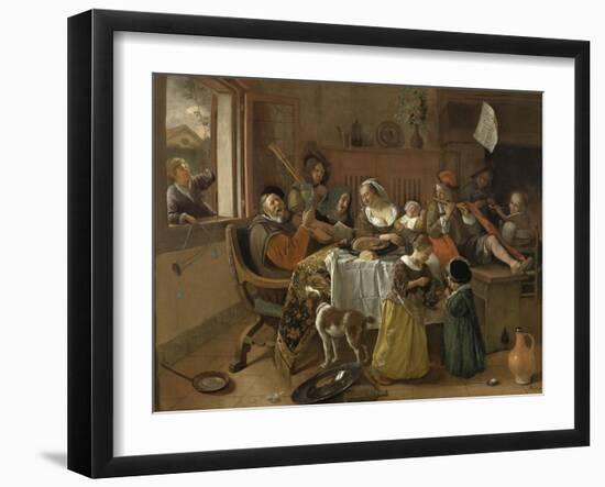 Merry Family-Jan Havicksz Steen-Framed Art Print