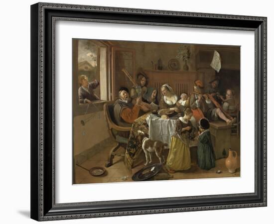 Merry Family-Jan Havicksz Steen-Framed Art Print