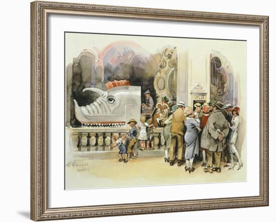 Merry-Go-Round at Vienna Prater, 1925-null-Framed Giclee Print