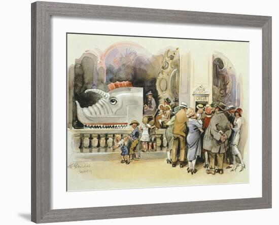 Merry-Go-Round at Vienna Prater, 1925-null-Framed Giclee Print