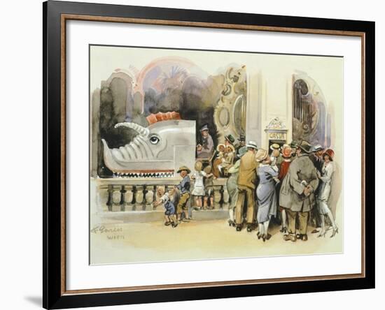 Merry-Go-Round at Vienna Prater, 1925-null-Framed Giclee Print